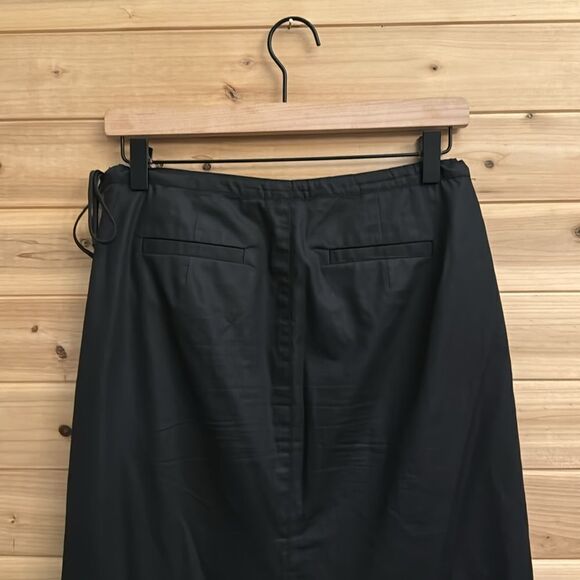 Vintage Guess Collection Size 2 Midi Length Side Tie Nylon Inside Slit Skirt - Picture 6 of 11